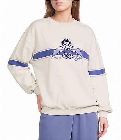 Rip Curl Archive Dolphin Oversized Fleece Sweatshirt