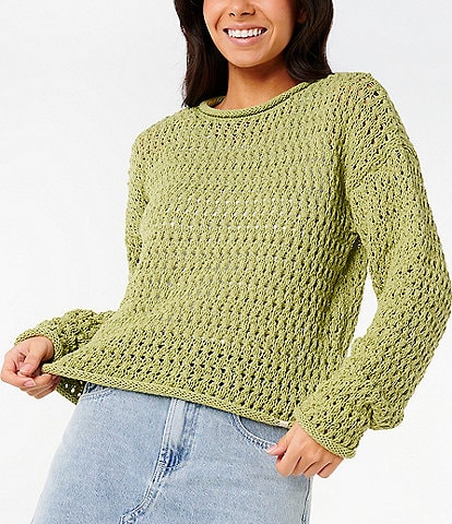 Rip Curl Cala Nights Long Sleeve Pointelle Sweater
