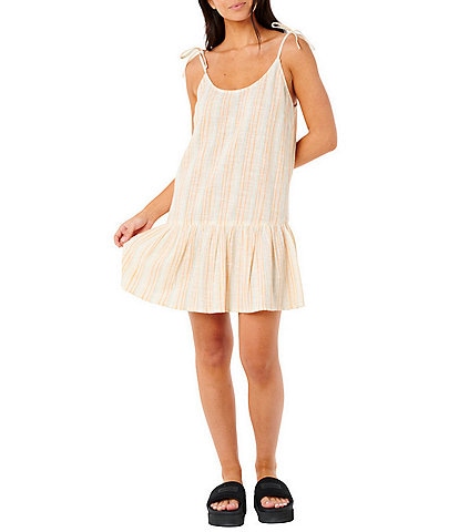 Rip Curl Classic Surf Sleeveless Striped Swimsuit Cover-Up Dress