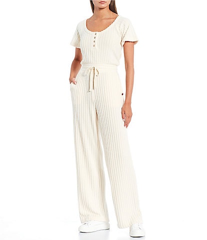 Rip Curl Cosy Button Front Scoop Neck Jumpsuit II