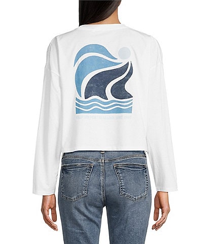 Rip Curl Cut Laps Long Sleeve Cropped Graphic T-Shirt