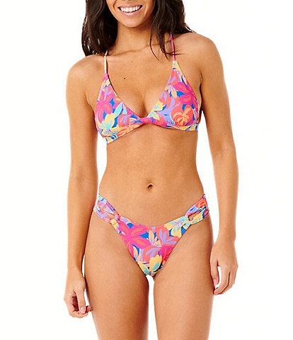 Rip Curl Es Vedra Cross Back Triangle Swim Top & Scoop Waist Cheeky Hipster Swim Bottom