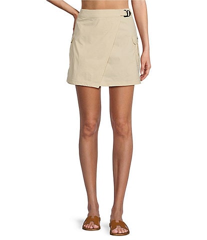 Rip Curl Faux-Wrap Cargo Miniskirt