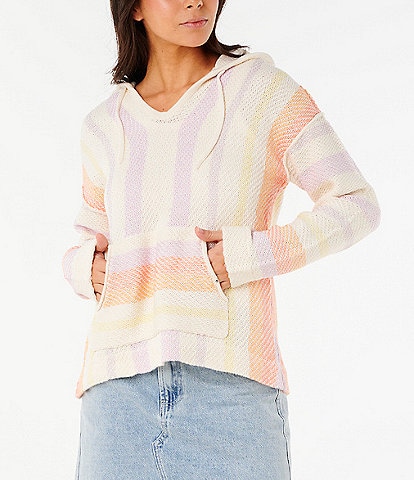 Rip Curl Neon Isles Long Sleeve Striped Poncho