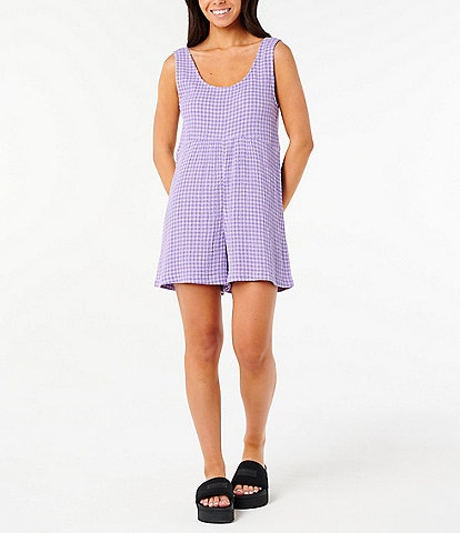 Rip Curl Premium Surf Gingham Sleeveless Romper
