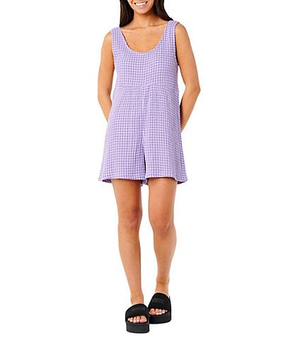 Rip Curl Premium Surf Gingham Sleeveless Romper