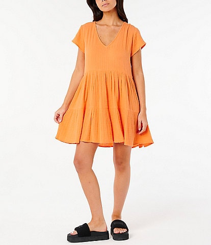 Rip Curl Premium Surf Gauze Tiered Dress