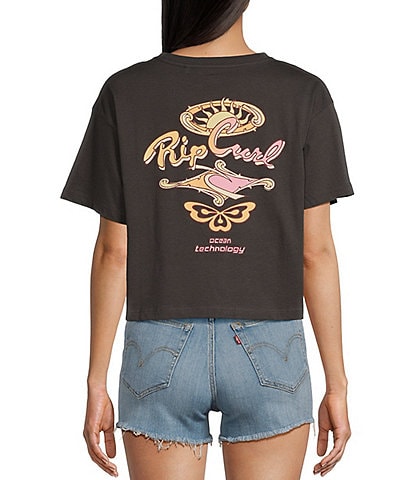 Rip Curl Rolling Curl Crop Graphic T-Shirt