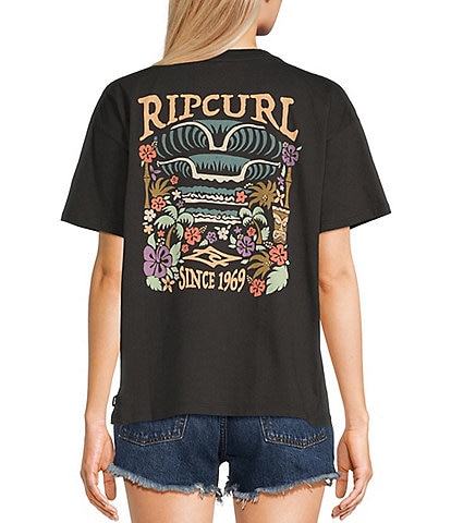 Rip Curl Short Sleeve Tikki Tropics Relaxed Graphic T-Shirt