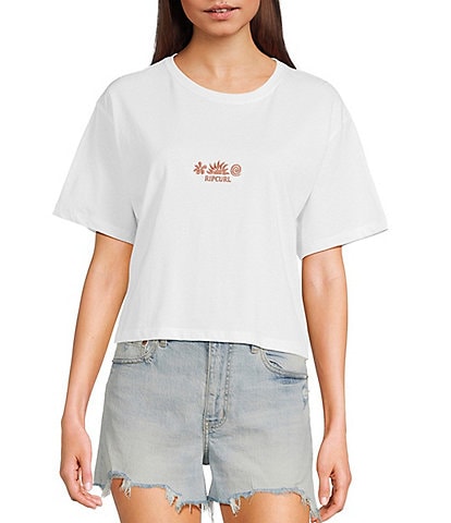 Rip Curl Tokens Short-Sleeve Cropped T-Shirt