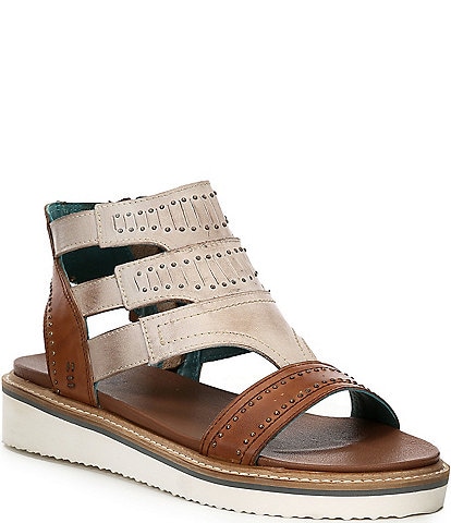 Roan Carlita Leather T-Strap Sandals