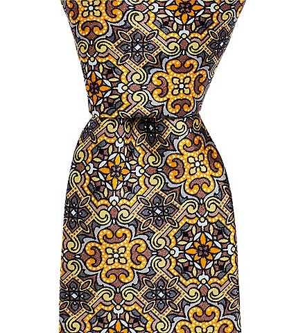 Robert Graham Connected Medallion 3 1/4#double; Silk Tie