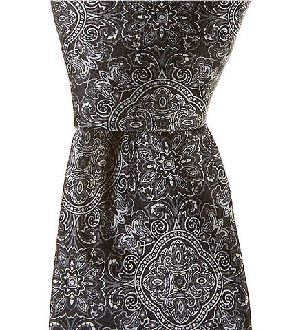 Robert Graham Exploded Medallion Print 3 1/4#double; Silk Tie