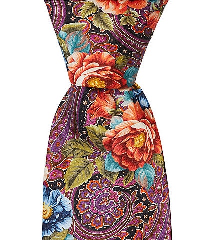 Robert Graham Floral Paisley Traditional Silk Tie
