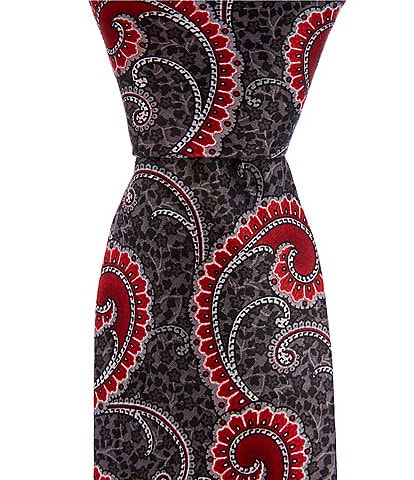 Robert Graham Paisley Printed Open Pine Traditional Silk Hand Tie