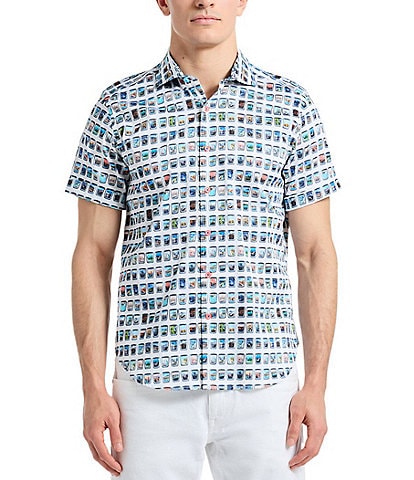 Robert Graham Paradise Portal Stretch Short Sleeve Woven Shirt
