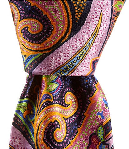 Robert Graham Pastel Pines 3 1/4#double; Silk Tie