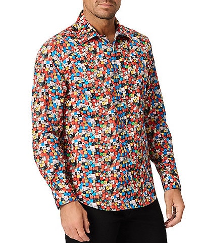 Robert Graham Snake Eyes Long Sleeve Woven Shirt