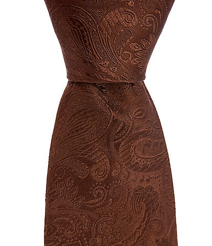 Robert Graham Solid Paisley Traditional Silk Tie