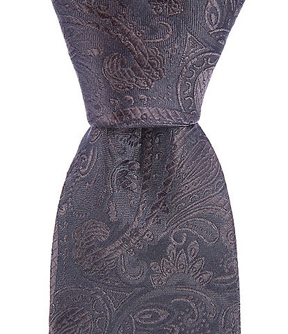 Robert Graham Solid Paisley Traditional Silk Tie