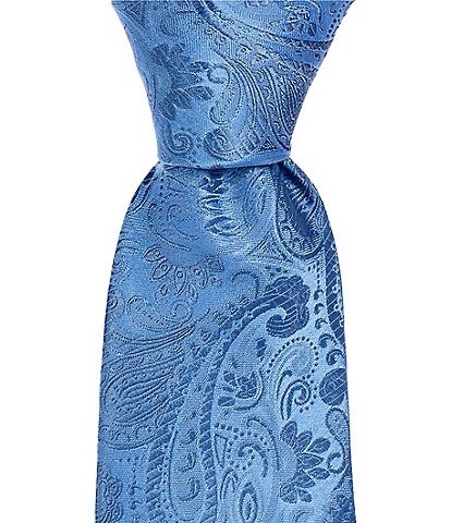 Robert Graham Solid Paisley 3.2.5#double; Silk Tie