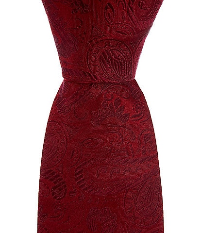 Robert Graham Solid Paisley Traditional Silk Tie