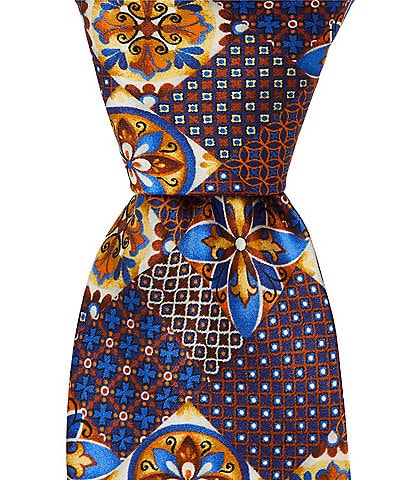 Robert Graham Square Medallion Printed Traditional Tie