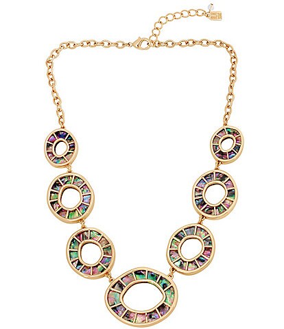 Robert Lee Morris Soho Abalone Caged Collar Necklace