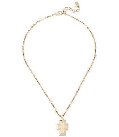 Robert Lee Morris Soho Archival Cross Short Pendant Necklace