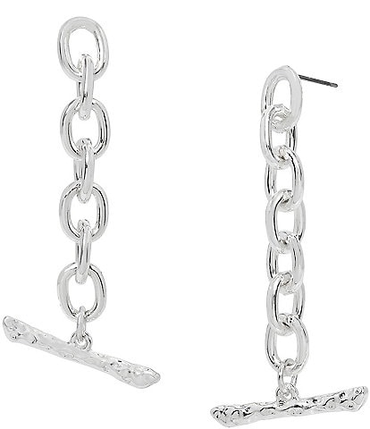 Robert Lee Morris Soho Chain Toggle Drop Earrings