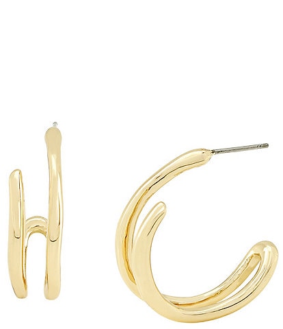 Robert Lee Morris Soho Fluid Bypass Small Hoop Earrings