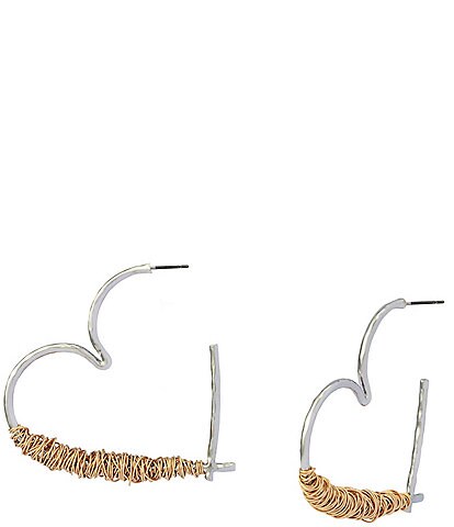 Robert Lee Morris Soho Heart Large Hoop Earrings