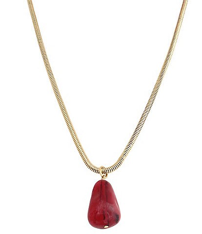 Robert Lee Morris Soho Jasper Stone Short Pendant Necklace