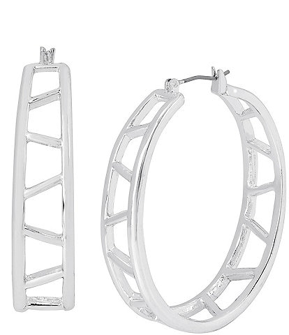 Robert Lee Morris Soho Large Caged Hoop Earrings