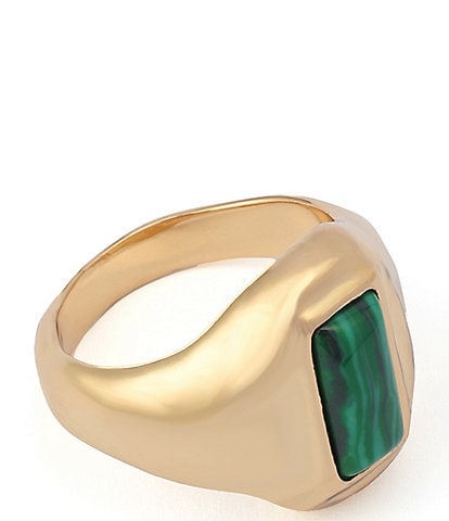 Robert Lee Morris Soho Malachite Molten Ring