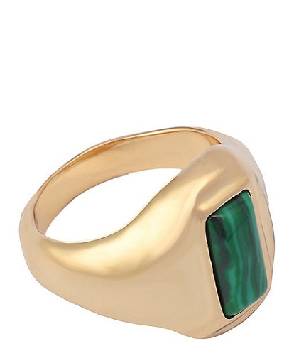 Robert Lee Morris Soho Malachite Molten Ring