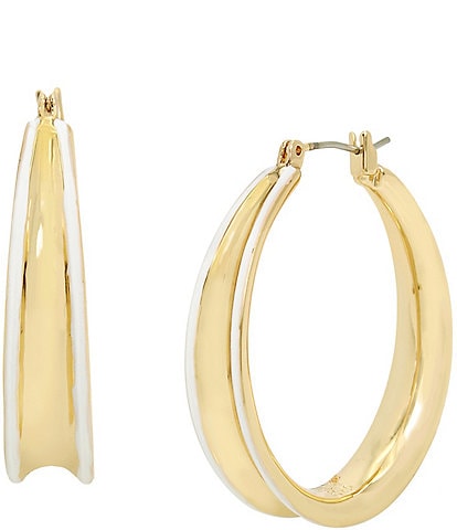 Robert Lee Morris Soho Molten Patina Curved Hoop Earrings