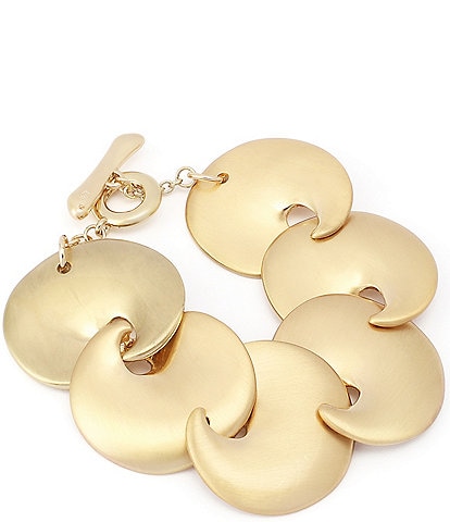 Robert Lee Morris Soho Molten Statement Link Line Toggle Bracelet