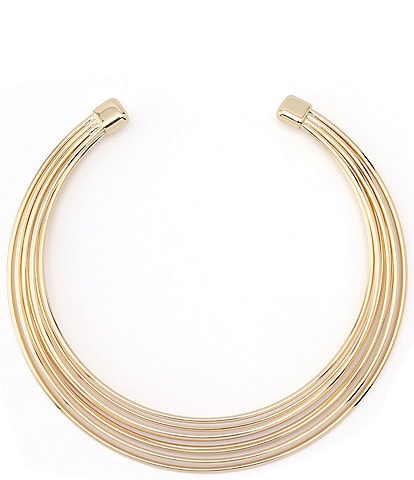 Robert Lee Morris Soho Multi Row Wire Collar Necklace