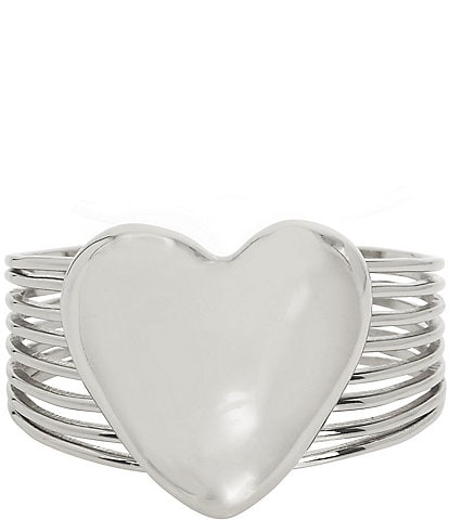 Robert Lee Morris Soho Puffy Heart Cuff Bracelet