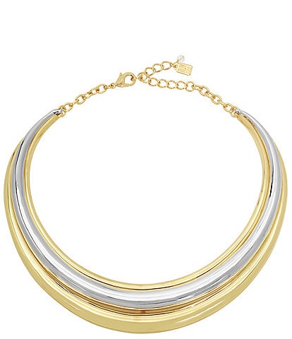 Robert Lee Morris Soho Sculptural Ribbed Collar Necklace