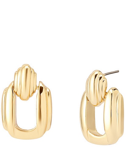Robert Lee Morris Soho Ribbed Doorknocker Drop Earrings