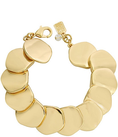 Robert Lee Morris Soho Sculpted Disc Link Line Bracelet