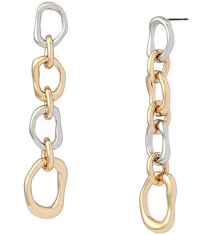 Robert Lee Morris Soho Sculpted Link Linear Earrings