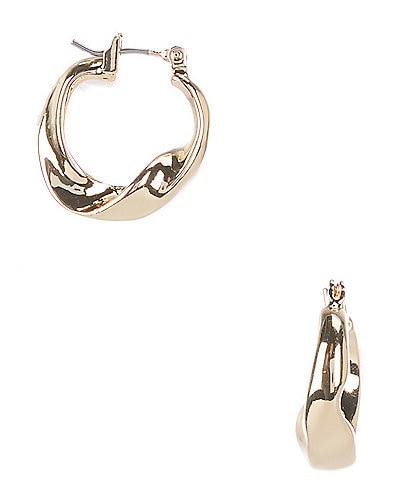 Robert Lee Morris Soho Sculpted Small Hoop Earrings