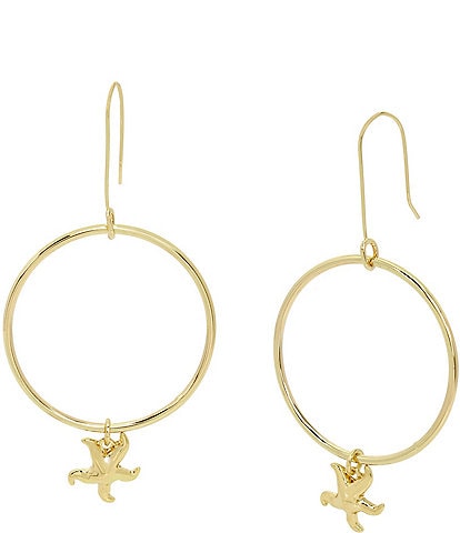 Robert Lee Morris Soho Starfish Charm Hoop Earrings