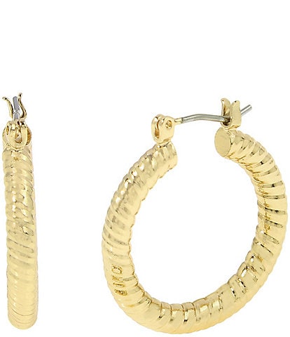 Robert Lee Morris Soho Textured Huggie Hoop Earrings
