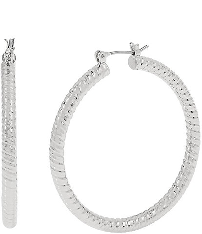 Robert Lee Morris Soho Textured Large Hoop Earrings