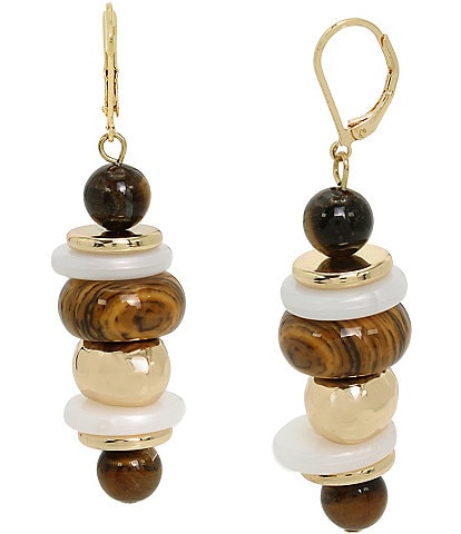 Robert Lee Morris Soho Mixed Beaded Dangle Drop Earrings