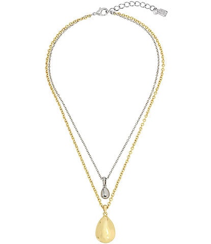 Robert Lee Morris Soho Two-Tone Dome Layered Short Multi-Strand Necklace